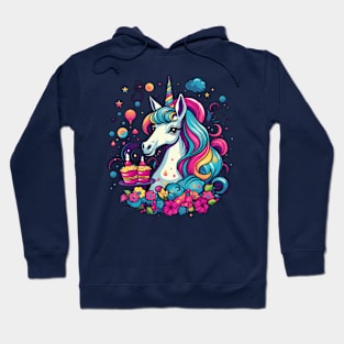 Unicorn Birthday Girl Hoodie